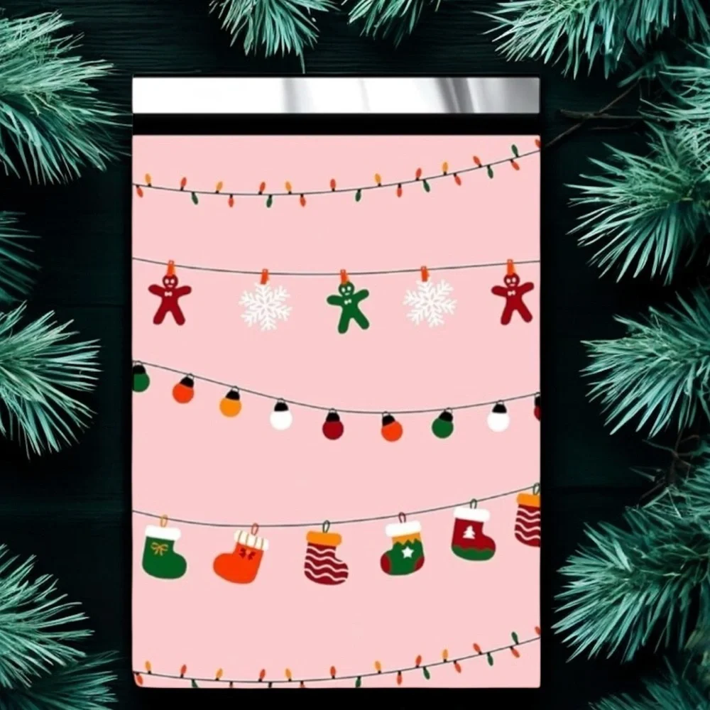 (10) 6x9 Christmas Poly Mailers
